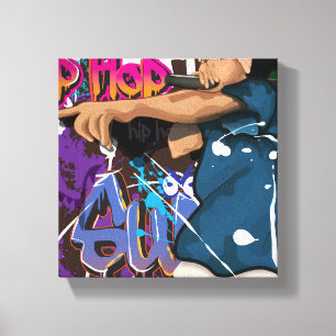 Hip Hop Ster Canvas Afdruk