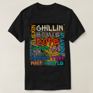 Hip Hop Straattaal Graffiti Street Art T-shirt
