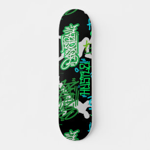 Hip Hop Street Arts Patroon Zwart BG 2 Skateboard