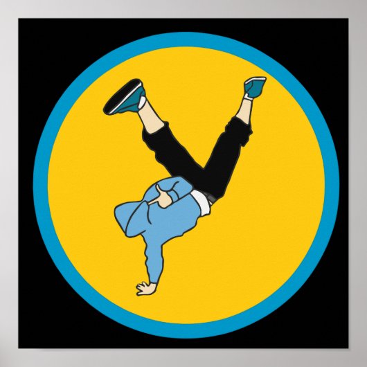 Hip Hop street style breakdancer Poster (Voorkant)