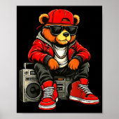 Hip Hop Teddy Bear Rap Music Poster (Voorkant)