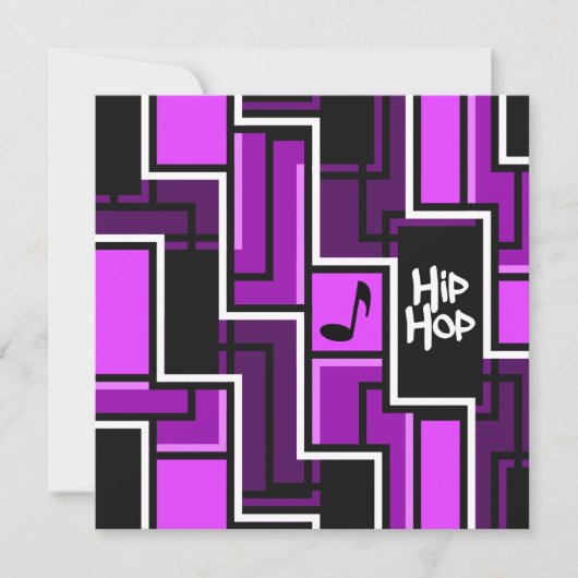 Hip Hop-uitnodiging - pas aan Kaart (Voorkant)