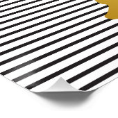 Hip Hop Urban Dance Boy Stripes Black White Perfect Poster (Hoek)