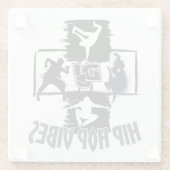 Hip Hop Vibes 2.w Glazen Onderzetter (Achterkant)