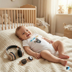 HIP HOP Y'ALL Cool Bunny Hoofdtelefoon Romper