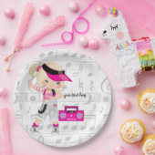 Hip hopmeisje papieren bordje (Feest)