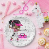 Hip hopmeisje papieren bordje (Feest)