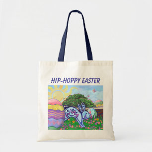 Hip Hoppy Easter Bunny Bag Tote Bag