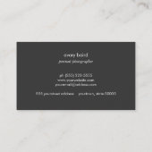 Hip Koel en Edgy, Eenvoudig zwart-wit Monogram Visitekaartje (Achterkant)