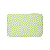 Hip Lime Green Ikat Diamond Squares Mosaic Pattern Badmat (Voorkant)