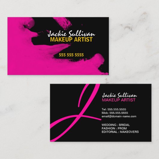 Hip Makeup Artist Visitekaartje (Voorkant / Achterkant)