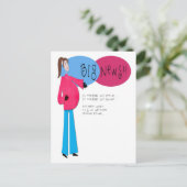 Hip Mama zwangerschapsaankondiging Aankondigingskaart (Staand voorkant)