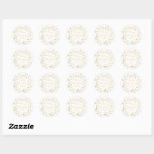 Hip Modern Goud Wit Kerst Kaart Envelope Seal Ronde Sticker (Vel)