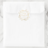 Hip Modern Goud Wit Kerst Kaart Envelope Seal Ronde Sticker (Tas)