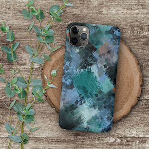 Hip Moderne Blauwgroen Groene Violet Blauwe Pensee iPhone 11 Pro Max Hoesje
