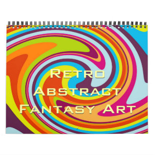 Hip Moderne Kleurrijke Retro Abstracte Fantasie Ku Kalender
