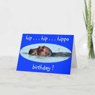 Hip nijlpaard verjaardag kaart