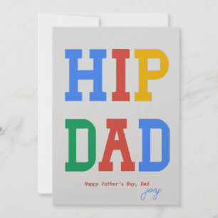 Hip Papa, Carte de Fête des pères personnalisée po