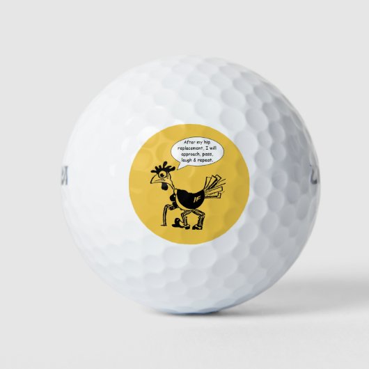 Hip Replacement Chgery - Fun Quote Golfballen (Voorkant)
