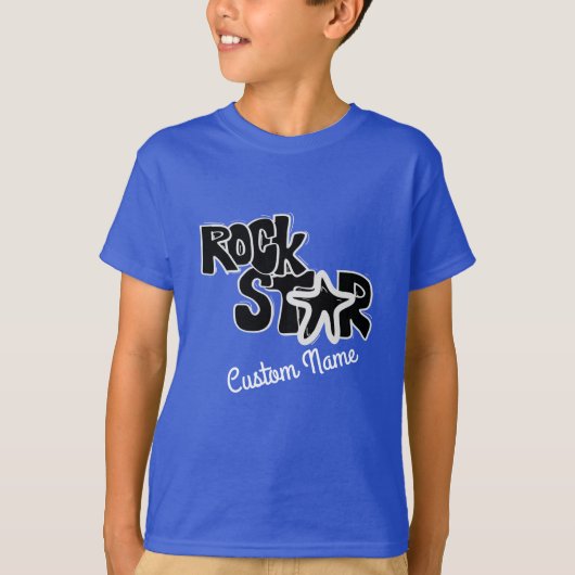 Hip RockStar n Roll Star Kinder T-shirt design (Voorkant)