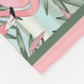 Hip roze flamingoes Cute Palm Leafs Art Pattern Fleece Deken (Hoek)