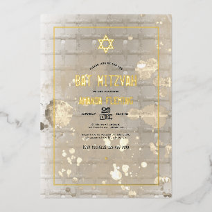 Hip Street Urban Bat Mitzvah Folie Uitnodiging