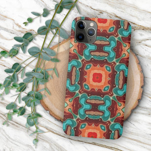 Hip Summer Turquoise Oranje Red Blauwgroen Orienta iPhone 11 Pro Max Hoesje