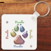 Hip to be Square Poodle Sleutelhanger (Achterkant)
