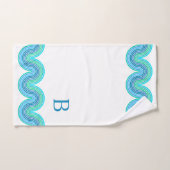 Hip Violet Turquoise bleu Turquoise vert Vague Mot (Serviette à main)