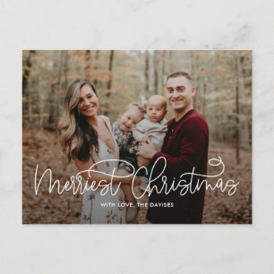 Hip Writing Merriest Christmas Briefkaart