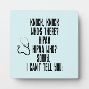 HIPAA-Humor Fotoplaat