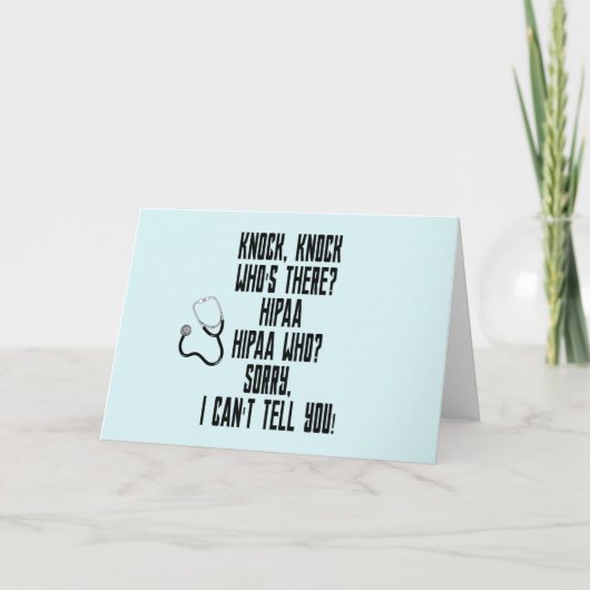 HIPAA-Humor Kaart (Voorkant)