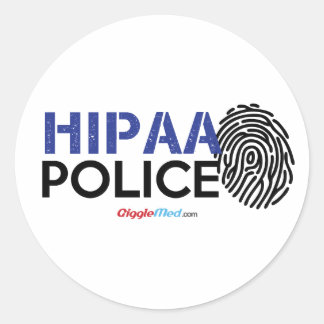 HIPAA Politie Ronde Sticker