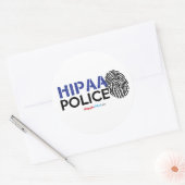 HIPAA Politie Ronde Sticker (Envelop)