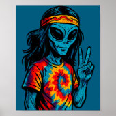 Hipe Alien Tie-dye Design  Poster (Voorkant)