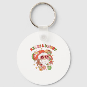 Hipe Sinterklaas Merry And Bright Groovy Kerstmis Sleutelhanger
