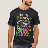 Hiphip hooray 100e dag van de basisleraar t-shirt (Voorkant)