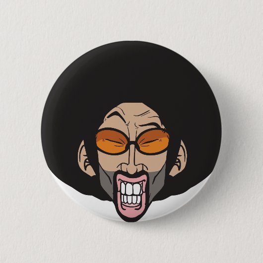 Hiphop Afro man Ronde Button 5,7 Cm (Voorkant)