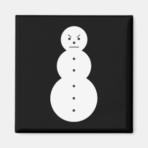 Hiphop Angry Snowman Kerstmis Magneet
