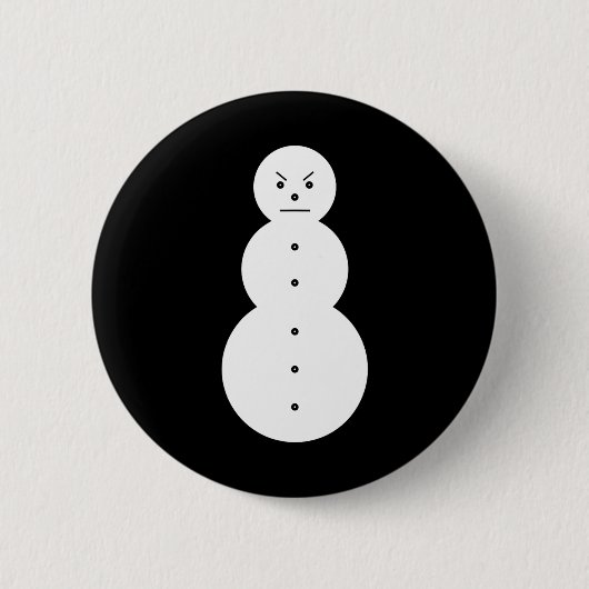 Hiphop Angry Snowman Kerstmis Ronde Button 5,7 Cm (Voorkant)