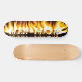 HipHop avec Flames Skateboard (Horz)