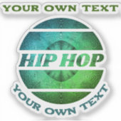 Hiphop Custom-Cut Vinyl Sticker (Voorkant)