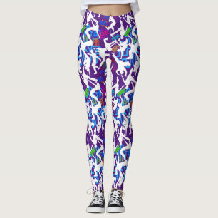 HipHop Dance Pattern.w B Paarse BG Leggings