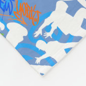 HipHop Dance Pattern.w L Blauw BG Fleece Deken (Hoek)