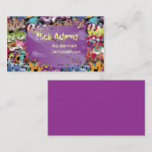 Hiphop Dancer of Graffiti Drawer Text Modern Visitekaartje (Voorkant / Achterkant)