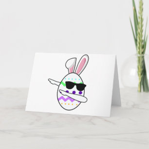 Hiphop dansen Egg Bunny Easter Kinder Adult Feestdagen Kaart