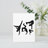 hiphop-danseres briefkaart (Staand voorkant)