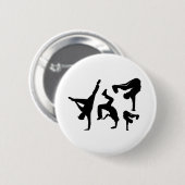 hiphop-danseres ronde button 5,7 cm (Voorkant /achterkant)