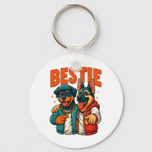 Hiphop Dog Besties Shirt voor Vrienden T-shirt Sleutelhanger