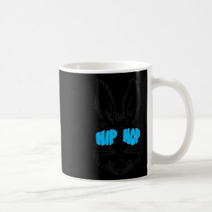 Hiphop Happy Easter Bunny Gezicht met Sungles Mann Koffiemok